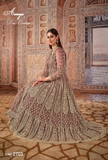 TWISHA DANI CREATION AANAYA VOL 127 NET WITH HEAVY WORK PARTY WEAR LONG ANARKALI STYLE SUITS
