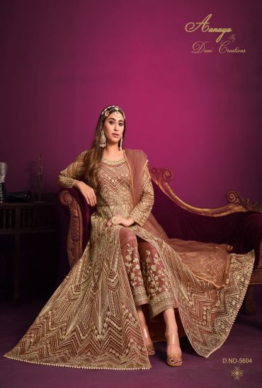 TWISHA AANAYA VOL 156 BY DANI CREATION NET DESIGNER LONG KURTI WITH BOTTOM AND DUPATTA