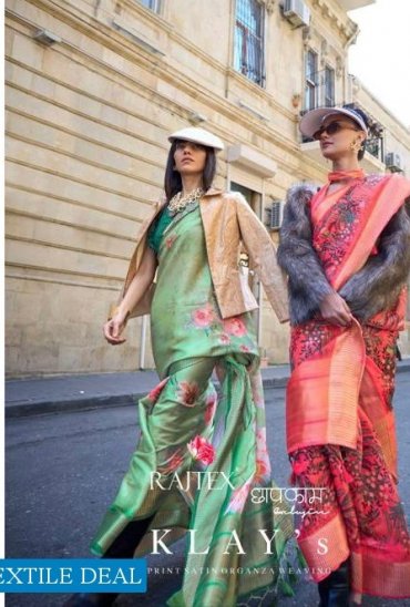 RAJTEX PRESENT KLAYS 325001-325010 FANTASTIC PRINTED SAREE WHOLESALE RATE