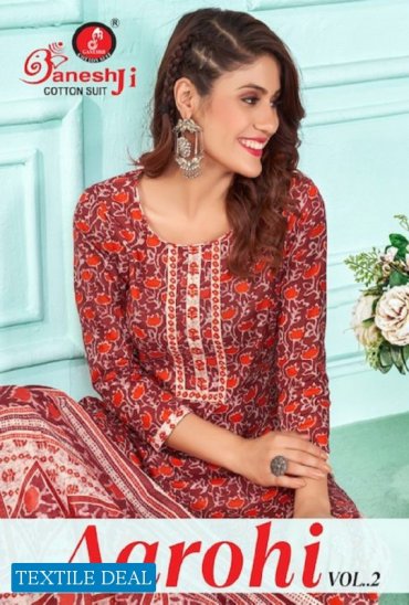 Ganeshji Aarohi Vol-2 Wholesale Pure Cotton Printed Dress Material