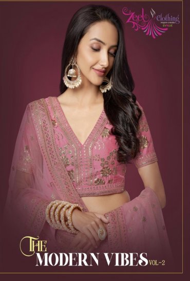 ZEEL CLOTHING PRESENT THE MODERN VIBES VOL 2 FANCY WORK SEMISTITCH WEDDING LEHENGA CHOLI COLLECTION