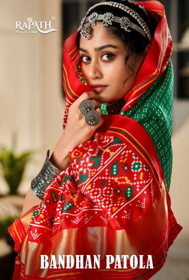 Rajpath Bandhan Patola Wholesale Tusser Patola Indian Sarees