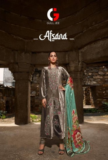 Gull Jee Afsana Wholesale Viscose Velvet With Embroidery Winter Salwar Suits