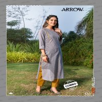 100 MILES LAUNCH ARROW COTTON PATTERN KURTI WITH COMBO PANT WHOLESALE RATE