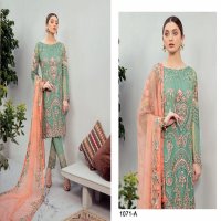 1071 SERIES VOL 16 BY ALKARAM HEAVY GEORGETTE EMBROIDERY WORK DRESS MATERIALS