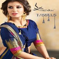 meghdoot Tassels Wholesale Cotton Silk Ethnic Saree