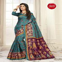 apple madhubani vol-5 wholesale cotton silk saree