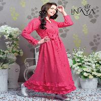 Inaya Libas studio maxi jacket winter special k-17 ready to wear long kurties