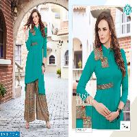 Summer Shorty Wholesale with plazzo Set kurtis