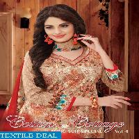 Cotton cottage vol-4 karachi long printed Dress material Supplier