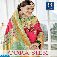 Hitansh Cora silk Vol-1 Wholesale Cora silk Ethnic Saree