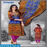 Gulmohar karachi Queen Wholesale Printed Dress material