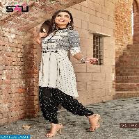 S4u Womaniya Vol-8 Wholesale Ready Made Kurtis N Plazzo
