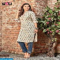 S4u Womaniya Vol-8 Wholesale Ready Made Kurtis N Plazzo