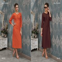 mustard Ginni Wholesale ready made long kurtis
