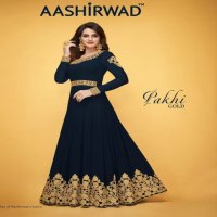 Aashirwad pakhi Gold Wholesale designer Ethnic Dresses