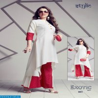 STYLIC EXOTIC VOL 1 KURTI WITH PALAZZO SET ETHNIC LADIES COLLECTION