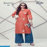 STYLIC EXOTIC VOL 1 KURTI WITH PALAZZO SET ETHNIC LADIES COLLECTION