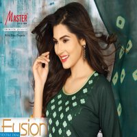 Master Fusion 3 Piece set Kurti With Plazzo Work And Dupatta Ready Made
