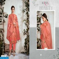 KARMA ZEBAISH VOL 1 COTTON SATIN WITH EMBRODAIRY SUIT TRADER