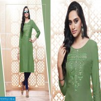 KAJREE PRESENTING LILY VOL 14 RAYON EMBROIDERY WORK KURTI COLLECTION