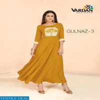 VARDAN DESIGNER GULNAZ VOL 3 RAYON LONG KURTI CATLOG COLLECTION