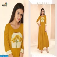 VARDAN DESIGNER GULNAZ VOL 3 RAYON LONG KURTI CATLOG COLLECTION