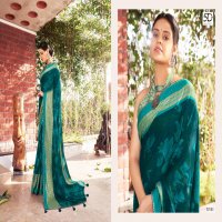 5D DESIGNER  TEHZEEB 4 CIFFON WITH GOLD PATTERN  DESIGNER SAREES