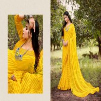 5D BANDHAN GEORGETTE WITH FOIL PRINT CASUAL WEAR  SAREE