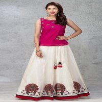 WESTERN KALAMKARI TREND DESIGNER TOP WITH SKIRT FOR INDIAN WOMAN