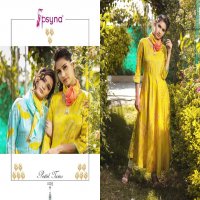 PSYNA PESTTEL TWINS COTTON STAIL DESIGNER GOWN CUM LONG KURTI