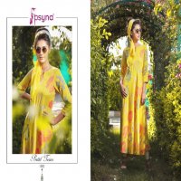 PSYNA PESTTEL TWINS COTTON STAIL DESIGNER GOWN CUM LONG KURTI