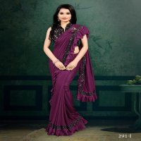 SANJNA HEAVY  IMPORTED VELVET  DESIGNER PARTY WEAR SAREE