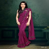 SANJNA HEAVY  IMPORTED VELVET  DESIGNER PARTY WEAR SAREE