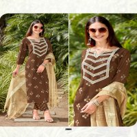 FLORENCE  SILKY SLUB DESIGNER READY MADE KURTI WITH BOTTOM