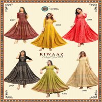 RIWAAZ VOL 2 BY ARADHNA HEAVY RAYON DESIGNER GOWNS