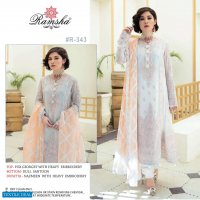 RAMSHA VOL 20 SERIES 343-346 GEORGETTE EMBROIDERY PAKISTANI SUITS