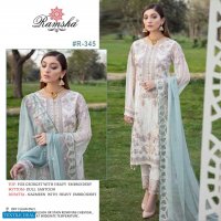 RAMSHA VOL 20 SERIES 343-346 GEORGETTE EMBROIDERY PAKISTANI SUITS