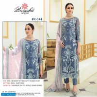 RAMSHA VOL 20 SERIES 343-346 GEORGETTE EMBROIDERY PAKISTANI SUITS
