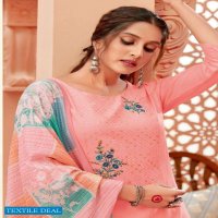 CORAL BY PINK MIRROR VISCOSE EMBROIDERY FULL STITCH TOP PANT WITH DUPATTA