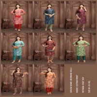 MORNI VOL-2 BY FASHION TALK HEAVY COTTON TOP AND PANT PRINT KURTI CATALOG