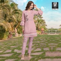 ZARA STUDIO ZS VOL 31 DESIGNER STYLIS KURTI WITH CIGARETTE PANTS