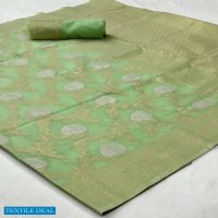 KANANYA LINEN BY RAJTEX 181001-181006 SERIES LINEN WEAVING DESIGNER SAREE