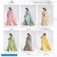 KANANYA LINEN BY RAJTEX 181001-181006 SERIES LINEN WEAVING DESIGNER SAREE