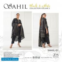 ZS Sahil Black And White Collection Vol-2 Wholesale Pakistani Salwar Kameez