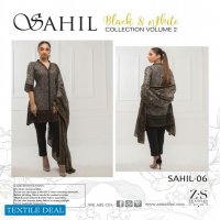 ZS Sahil Black And White Collection Vol-2 Wholesale Pakistani Salwar Kameez