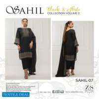 ZS Sahil Black And White Collection Vol-2 Wholesale Pakistani Salwar Kameez