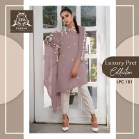 ZAINAB LUXURY PERL 101  COLLECTION CLASSY DESIGNER KURTI WITH CIGARETTE PANTS