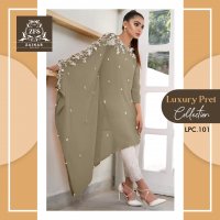 ZAINAB LUXURY PERL 101  COLLECTION CLASSY DESIGNER KURTI WITH CIGARETTE PANTS