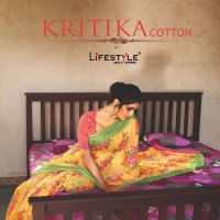 KRITIKA COTTON BY LIFESTYLE LINEN SILK ETHNIC TRADITIONAL WEAR SAREES